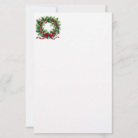 Weihnachtsfestpapier Briefpapier (Vorderseite)