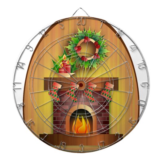 WeihnachtsFesttages-Strumpf-Kamin Dartscheibe (vorne)