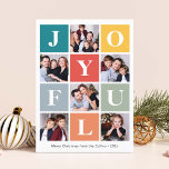 Weihnachtsfesttöne 6 FotoCollage Feiertagskarte<br><div class="desc">Mit dieser "Modern Joyful Christmas Festive Colors 6 Foto Collage Holiday Card" senden Sie Ihre Grüße der Saison. (1) Für weitere Anpassungen klicken Sie bitte auf den Link "Weiter anpassen" und verwenden Sie unser Designwerkzeug, um diese Vorlage zu ändern. (2) Wenn Sie Thicker-Papiere / Matte Finish bevorzugen, können Sie den...</div>