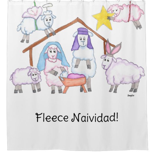 Weihnachtsfestzug Duschvorhang (Vorderseite)