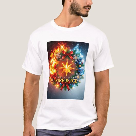 **Weihnachtsfeuer & Eis** T-Shirt (Vorderseite)