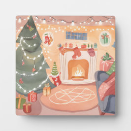 Weihnachtsfeuer für Wasserfarben Fotoplatte