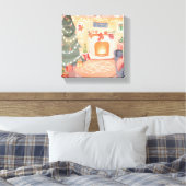 Weihnachtsfeuer für Wasserfarben Leinwanddruck (Insitu (Schlafzimmer))