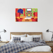 Weihnachtsfeuer Leinwanddruck (Insitu (Schlafzimmer))