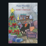 Weihnachtsfeuer mit Menorah-Urlaubskarte Einladung<br><div class="desc">Eine schöne Aquarellkarte für Familien, die Hanukkah und Weihnachten feiern. Wasserfarbvektor erstellt von freepik - www.freepik.com). () Die Karte ist leicht anzupassen mit Ihrem Wortlaut, Schriftart, Schriftart Farbe, Papierform Optionen und Auswahl von sechs Papiertypen.() Nicht genau, was Sie suchen? Alle unsere Produkte können auf Ihre Bedürfnisse zugeschnitten werden, ohne Aufpreis.()...</div>