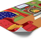 Weihnachtsfeuer Poster (Ecke)