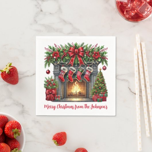 Weihnachtsfeuer Serviette (Beispiel)