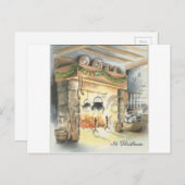 Weihnachtsfeuerplatz Feiertagspostkarte (Vorne/Hinten)