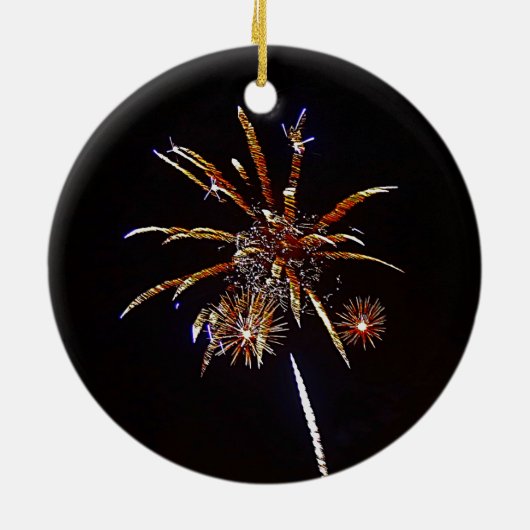 WeihnachtsFeuerwerke Keramikornament (Hinten)