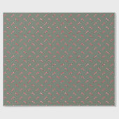 Weihnachtsfichte, grüner, niedlicher Zuckerrohr Geschenkpapier (Flach)