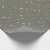 Weihnachtsfichte, grüner, niedlicher Zuckerrohr Geschenkpapier (Ecke)