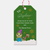 Weihnachtsfigur mit Zuckerrohr Geschenkanhänger (Vorderseite)