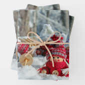 Weihnachtsfiguren aus Holz Geschenkpapier Set (Beispiel)