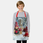 Weihnachtsfiguren aus Holz Schürze (Getragen)