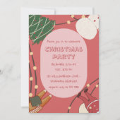 Weihnachtsfiguren mit Lichtern zum Spielen Einladung (Vorderseite)