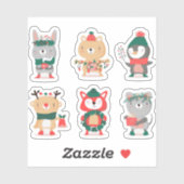 Weihnachtsfiguren-Sticker-Sammlung Aufkleber (Blatt)