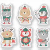 Weihnachtsfiguren-Sticker-Sammlung Aufkleber (Vorderseite)