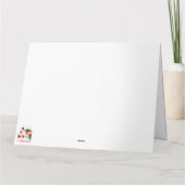 Weihnachtsfiguren vom Weihnachtsmann und Elf werfe Karte (Rückseite)