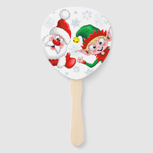 Weihnachtsfiguren von Weihnachten und Elfen stürme Fächer