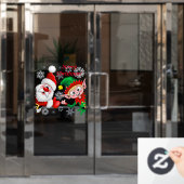 Weihnachtsfiguren von Weihnachten und Elfen stürme Fensteraufkleber (Büro Tür)