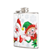 Weihnachtsfiguren von Weihnachten und Elfen stürme Flachmann (Links)