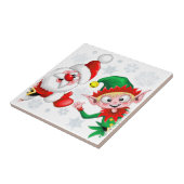 Weihnachtsfiguren von Weihnachten und Elfen stürme Fliese (Seite)