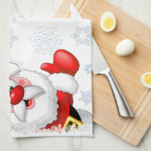 Weihnachtsfiguren von Weihnachten und Elfen stürme Geschirrtuch (Viertel Falte)