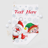 Weihnachtsfiguren von Weihnachten und Elfen stürme Golfhandtuch (Insitu)