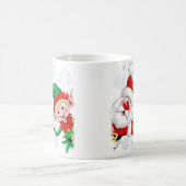 Weihnachtsfiguren von Weihnachten und Elfen stürme Kaffeetasse (Mittel)