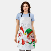 Weihnachtsfiguren von Weihnachten und Elfen stürme Schürze (Getragen)