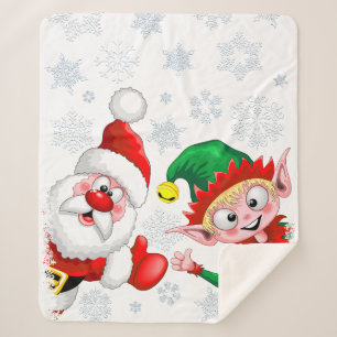 Weihnachtsfiguren von Weihnachten und Elfen stürme Sherpadecke