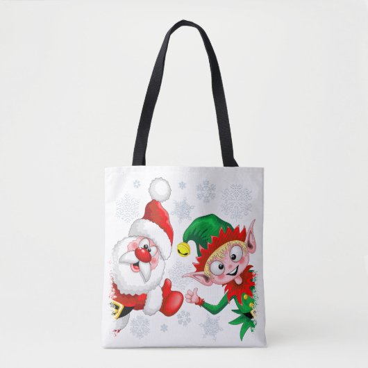 Weihnachtsfiguren von Weihnachten und Elfen stürme Tasche (Vorderseite)