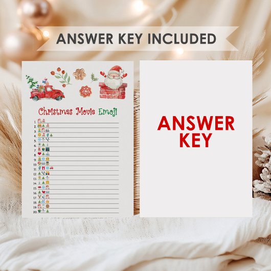 Weihnachtsfilm-Emoji-Spiel Feiertagskarte