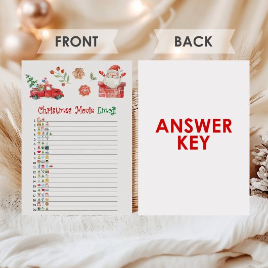 Weihnachtsfilm-Emoji-Spiel Feiertagskarte