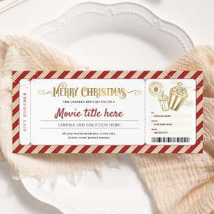 Weihnachtsfilm Nacht Geschenkticket Gutschein Einladung