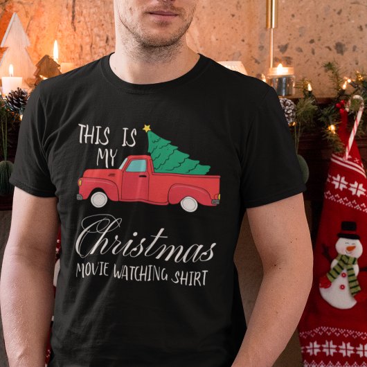 Weihnachtsfilm Watching Shirt Moderner Funny Truck
