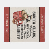 Weihnachtsfilm Zeit hinzufügen Name Holiday Fleecedecke (Vorderseite (Horizontal))