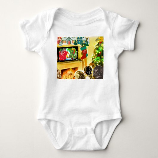 Weihnachtsfilme Baby Strampler (Vorderseite)