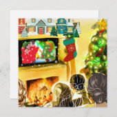 Weihnachtsfilme Feiertagskarte (Vorne/Hinten)