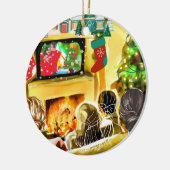 Weihnachtsfilme Keramik Ornament (Links)