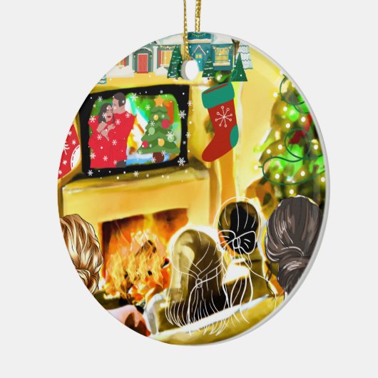 Weihnachtsfilme Keramik Ornament (Links)
