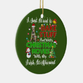 Weihnachtsfilme mit Irish Wolfhound Keramik Ornament (Rechts)