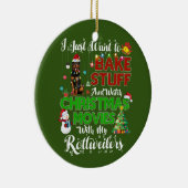Weihnachtsfilme mit Rottweilers Keramik Ornament (Rechts)
