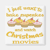 Weihnachtsfilme und Backen Magnet (Vorne)