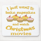 Weihnachtsfilme und Backen Mousepad (Vorne)
