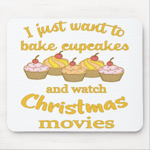 Weihnachtsfilme und Backen Mousepad