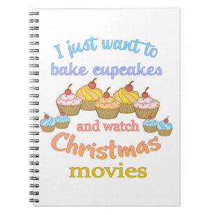 Weihnachtsfilme und Cupcakes Notizblock