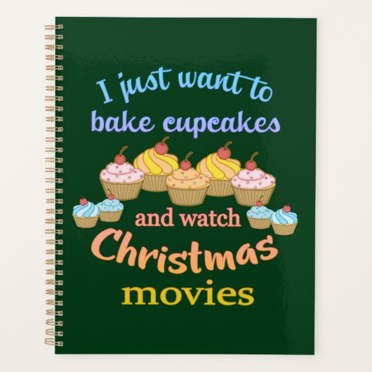 Weihnachtsfilme und Cupcakes Planer (Vorderseite)