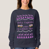 Weihnachtsfilme und Cupcakes Sweatshirt (Vorderseite)