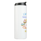 Weihnachtsfilme und Cupcakes Thermosbecher (Nach links gedreht)